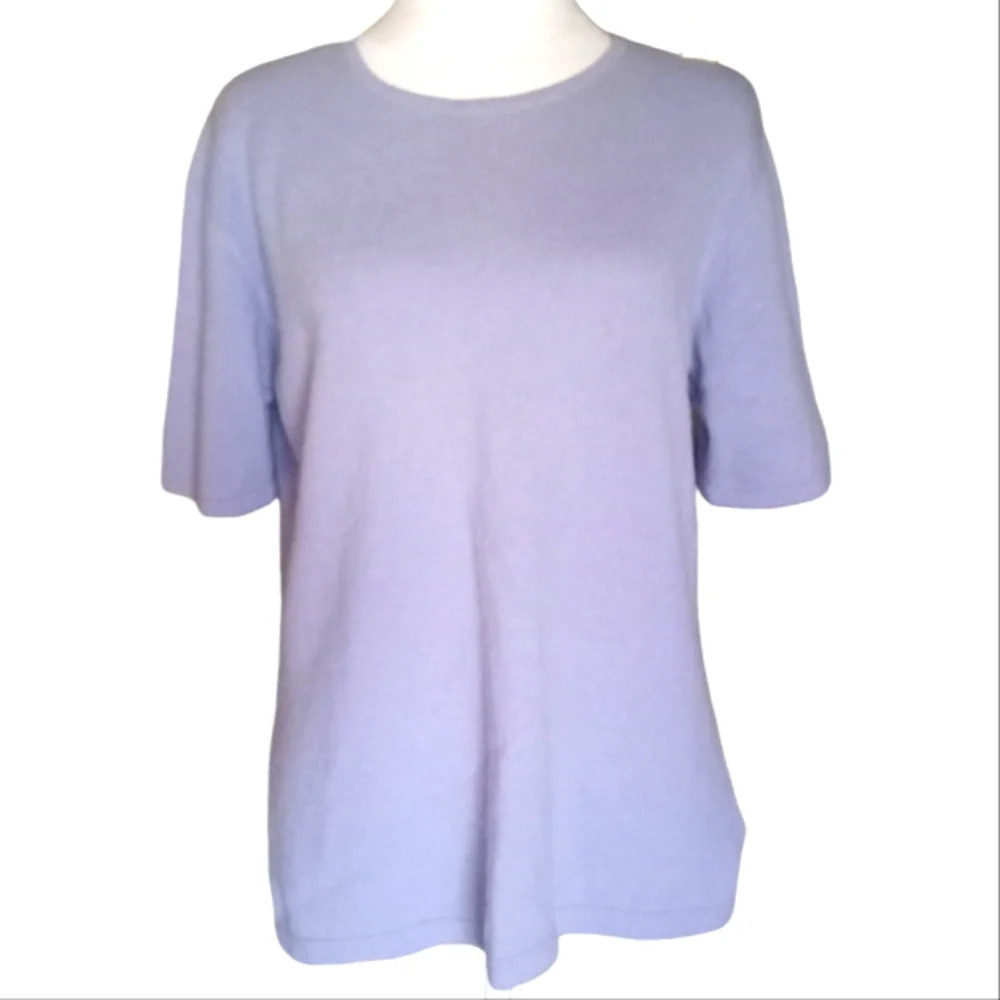 Lands End Women's Light Blue 100% Cashmere Blouse Top Size Small 6-8
